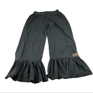 Matilda Jane gray Big Ruffle Crop pants